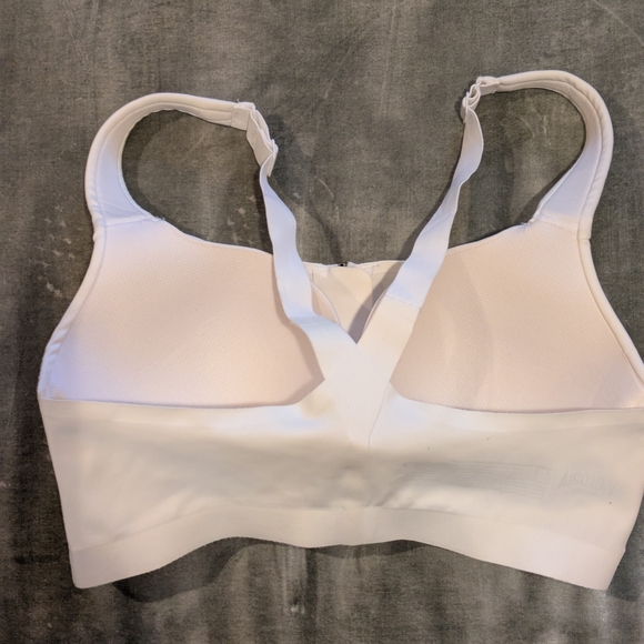 Victoria's Secret Sport White Sports Bra ZipFront-Close Sports Bra 34DD White - Picture 2 of 6